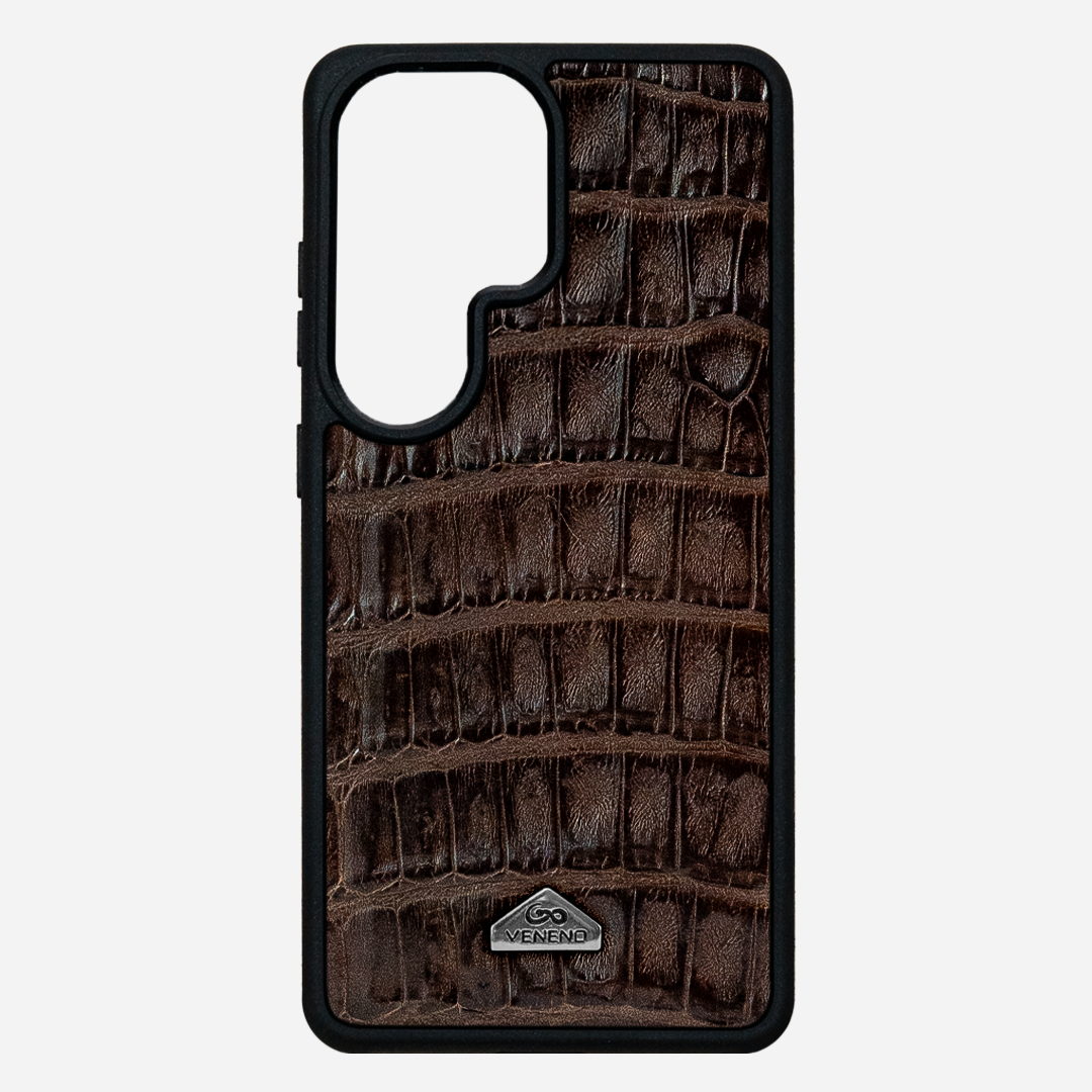 Funda S26 Ultra Illuminati Billionaire Croc Brown
