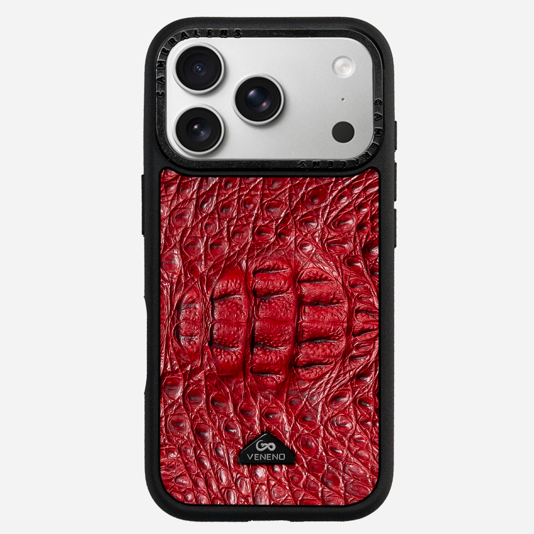 Funda iPhone 17 Pro Phantom Croc Red