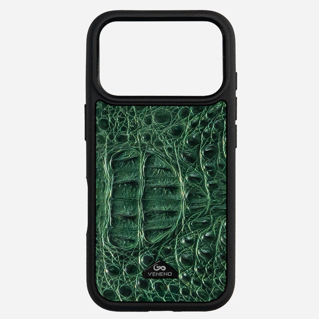 Funda iPhone 17 Pro Max Phantom Croc Green