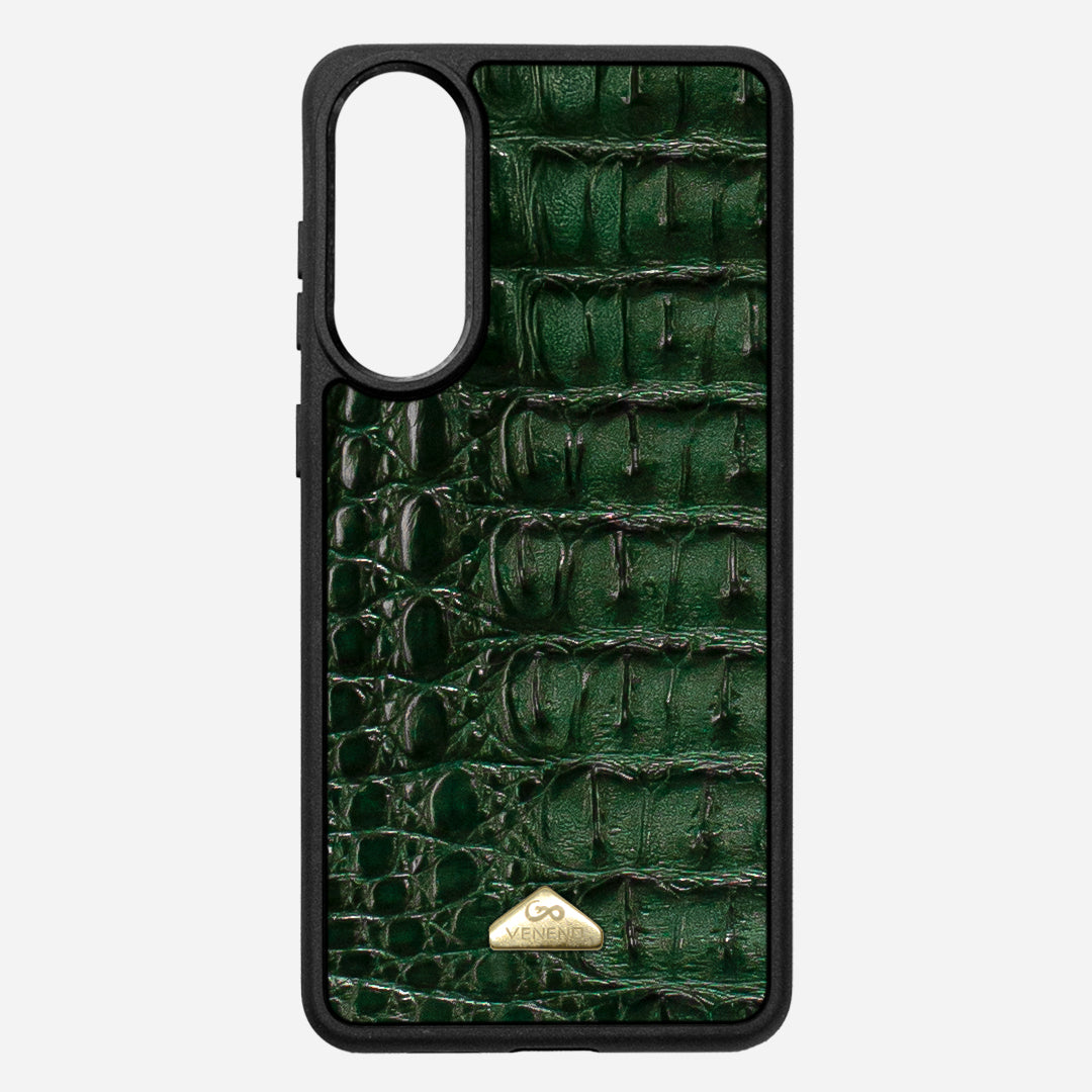 Funda S25 Edge Illuminati Billionaire Croc Green
