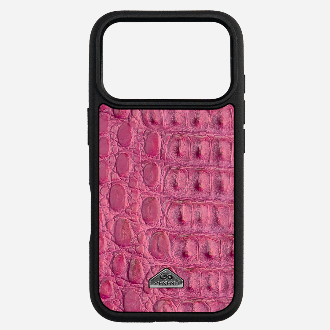 Funda iPhone 17 Pro Billionaire Croc Electric Rose