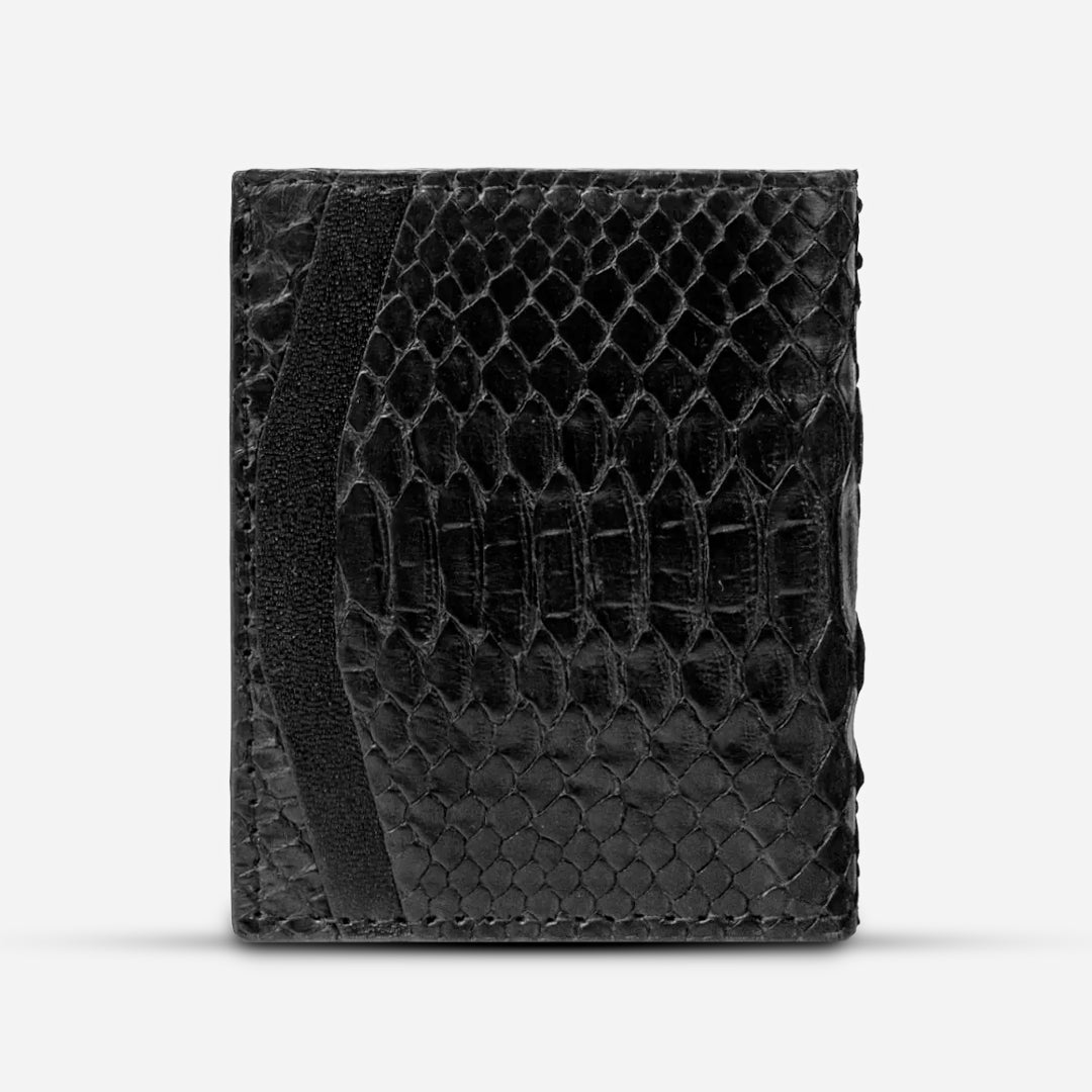 Cartera Compacta "The TIE" Python Black