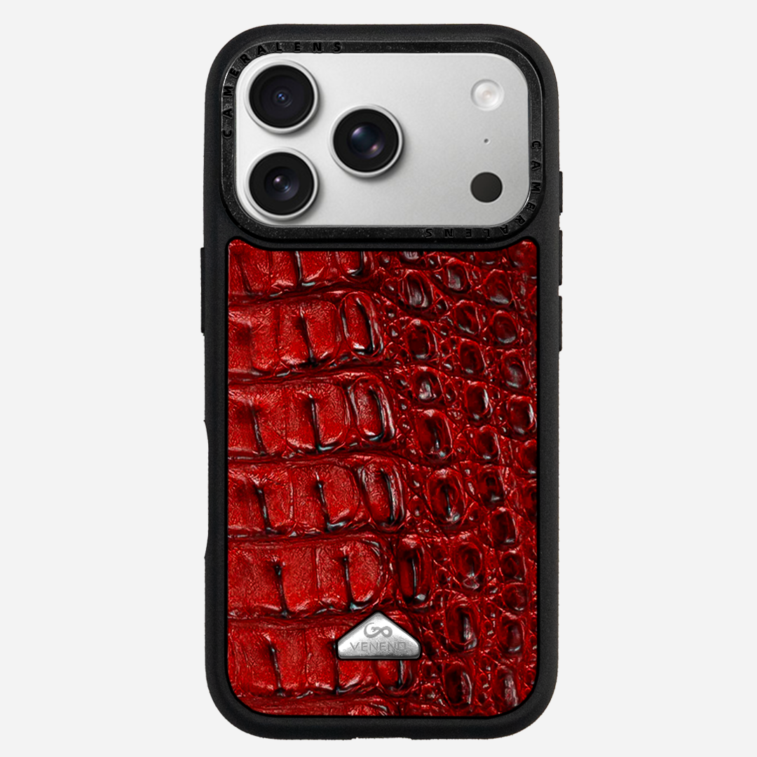 Funda iPhone 17 Pro Billionaire Croc Red