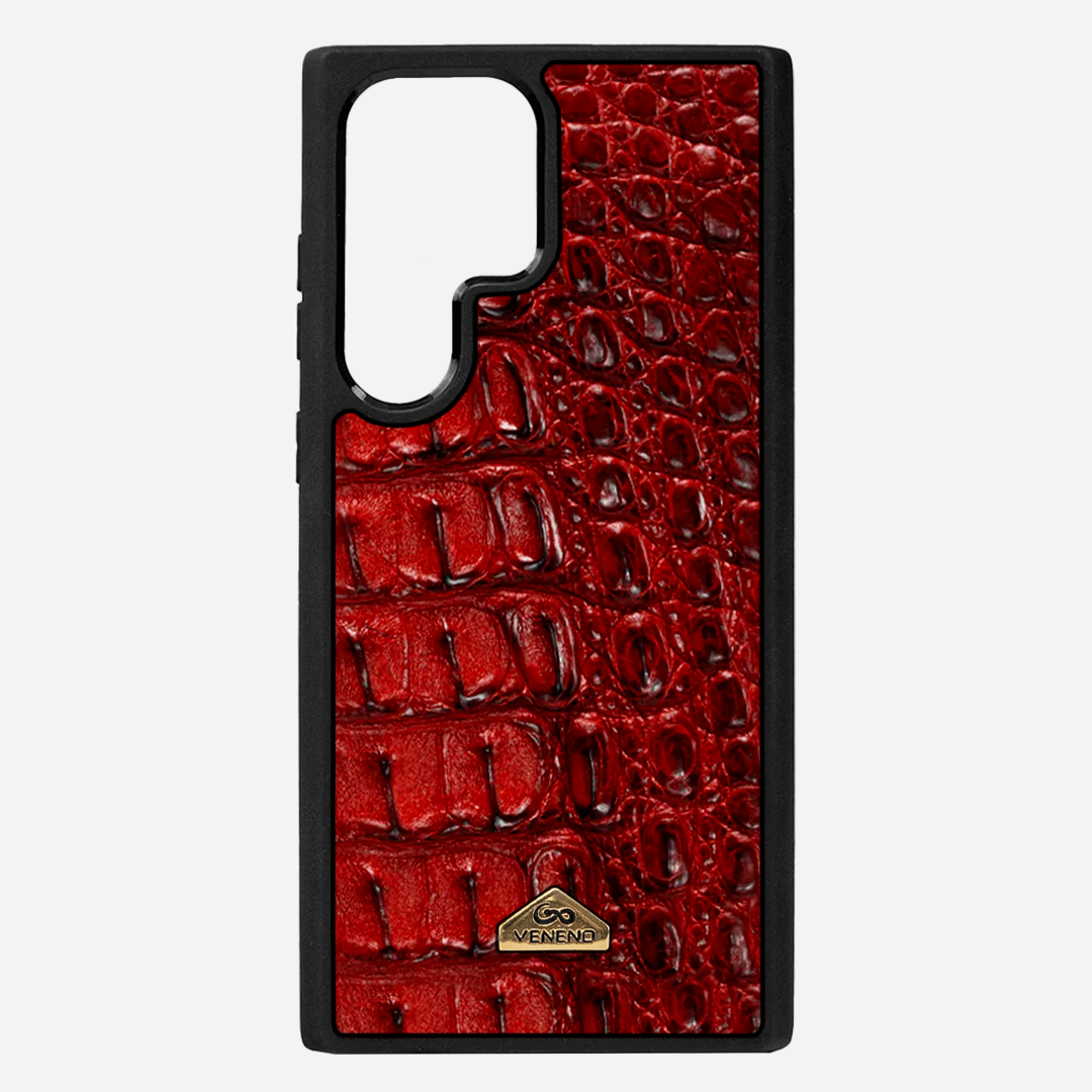 Funda S24 Ultra Illuminati Billionaire Croc Red