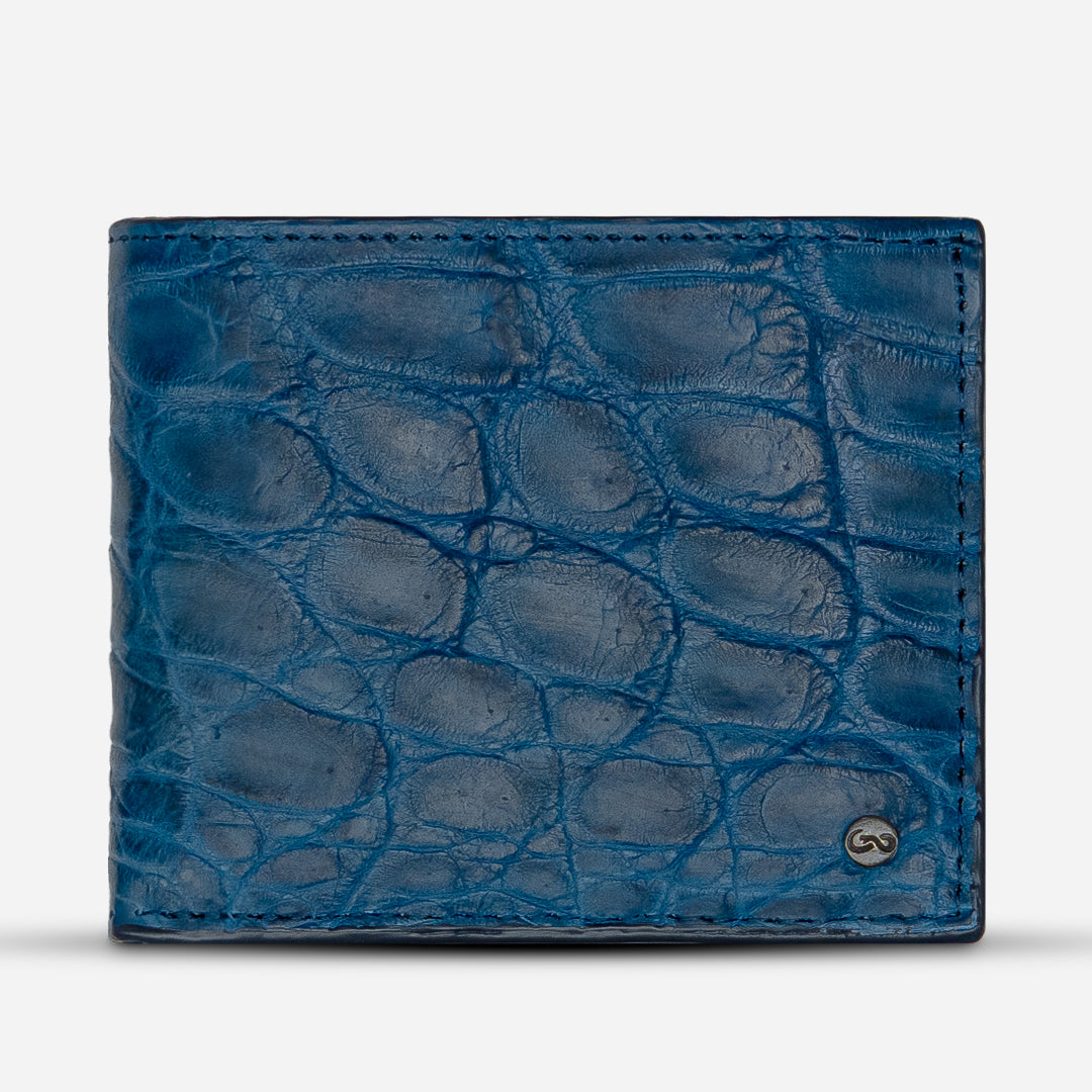 Cartera "The Grid" - Billionaire Croc Blue Moss