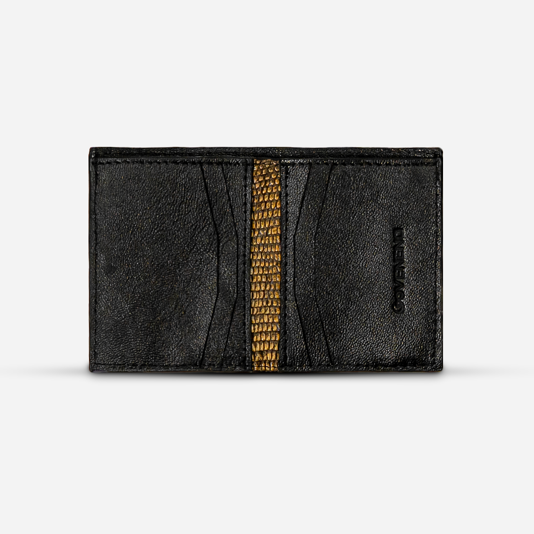 Cartera Compacta "The TIE" Lizzard Golden
