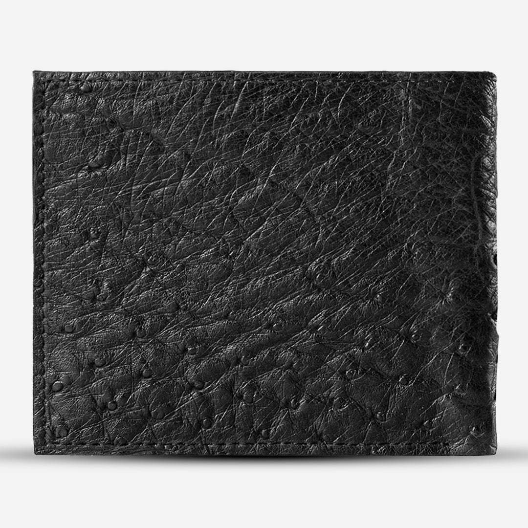 Cartera Grande "The Ambassador" -Ostrich Negro Profundo