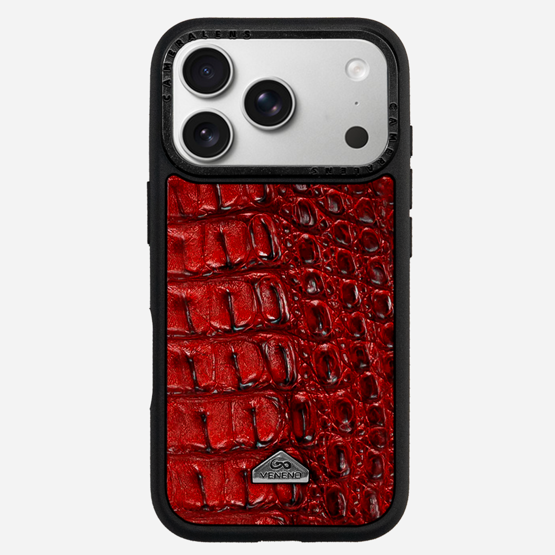 Funda iPhone 17 Pro Billionaire Croc Red