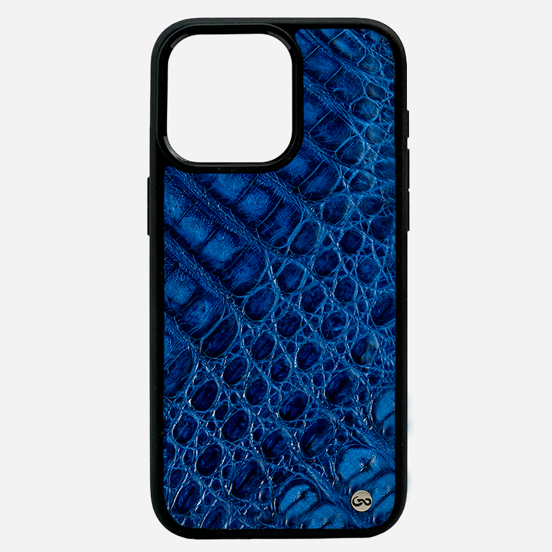 Funda iPhone 14 Pro Billionaire Croc Royal Blue