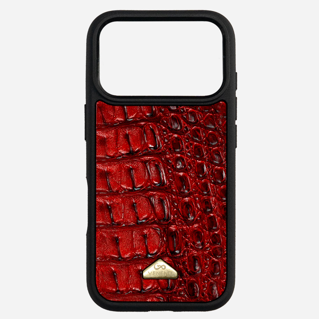Funda iPhone 17 Pro Billionaire Croc Red