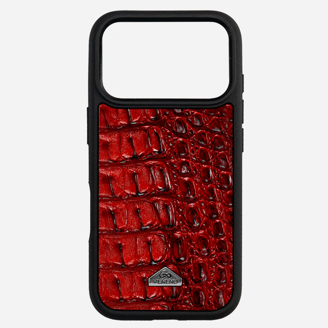 Funda iPhone 17 Pro Billionaire Croc Red