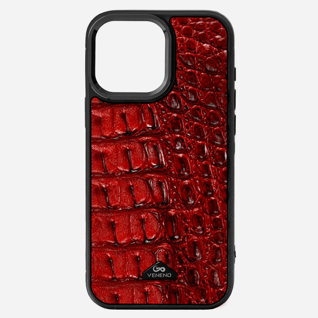 Funda iPhone 16 Pro Max Billionaire Croc Red