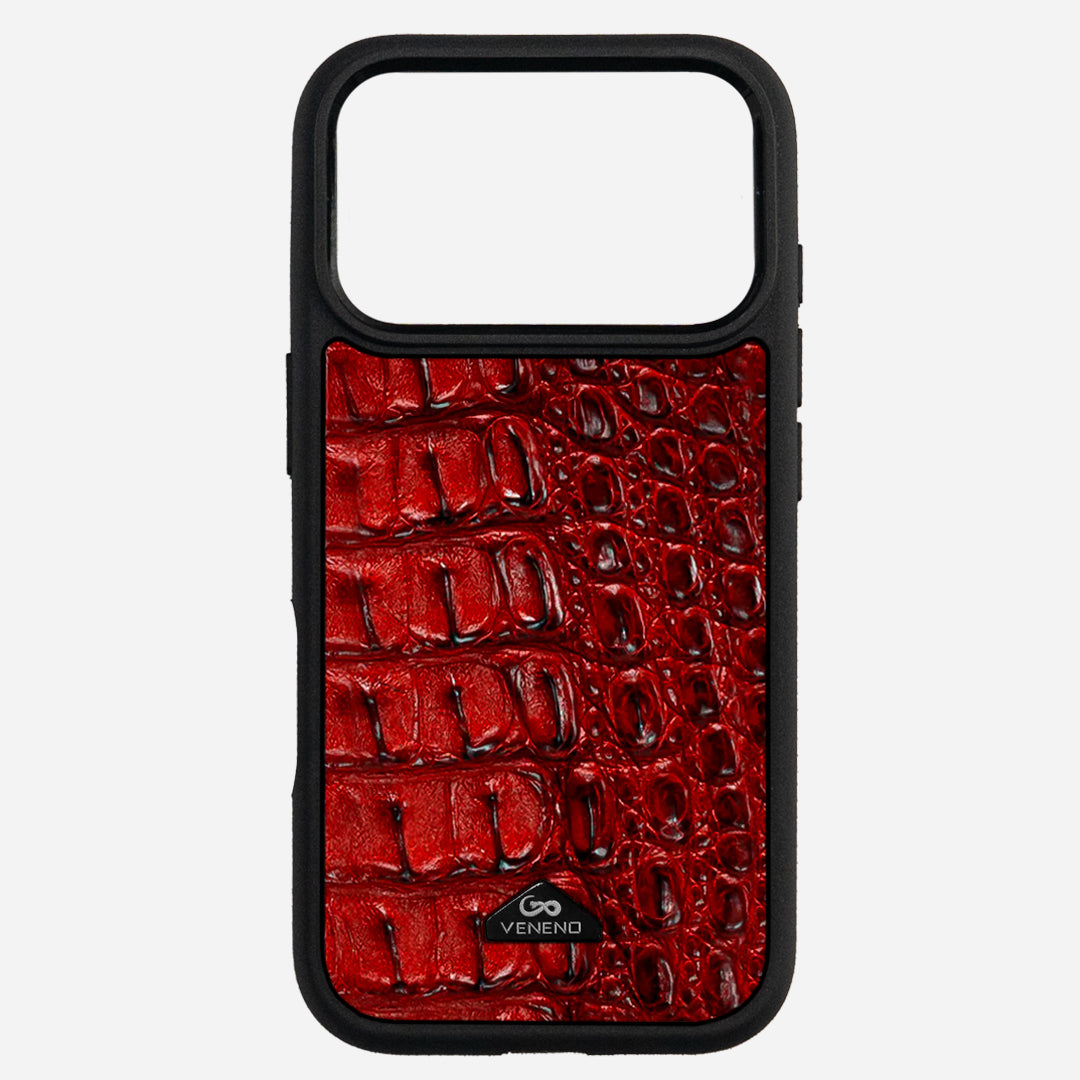 Funda iPhone 17 Pro Max Billionaire Croc Red