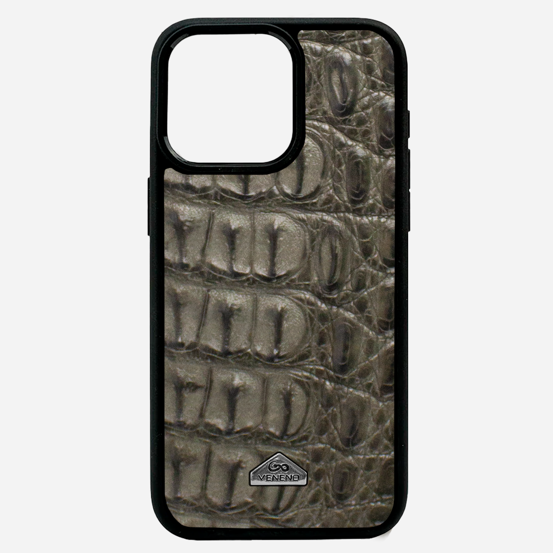 Funda iPhone 15 Pro Illuminati Billionaire Croc Gray