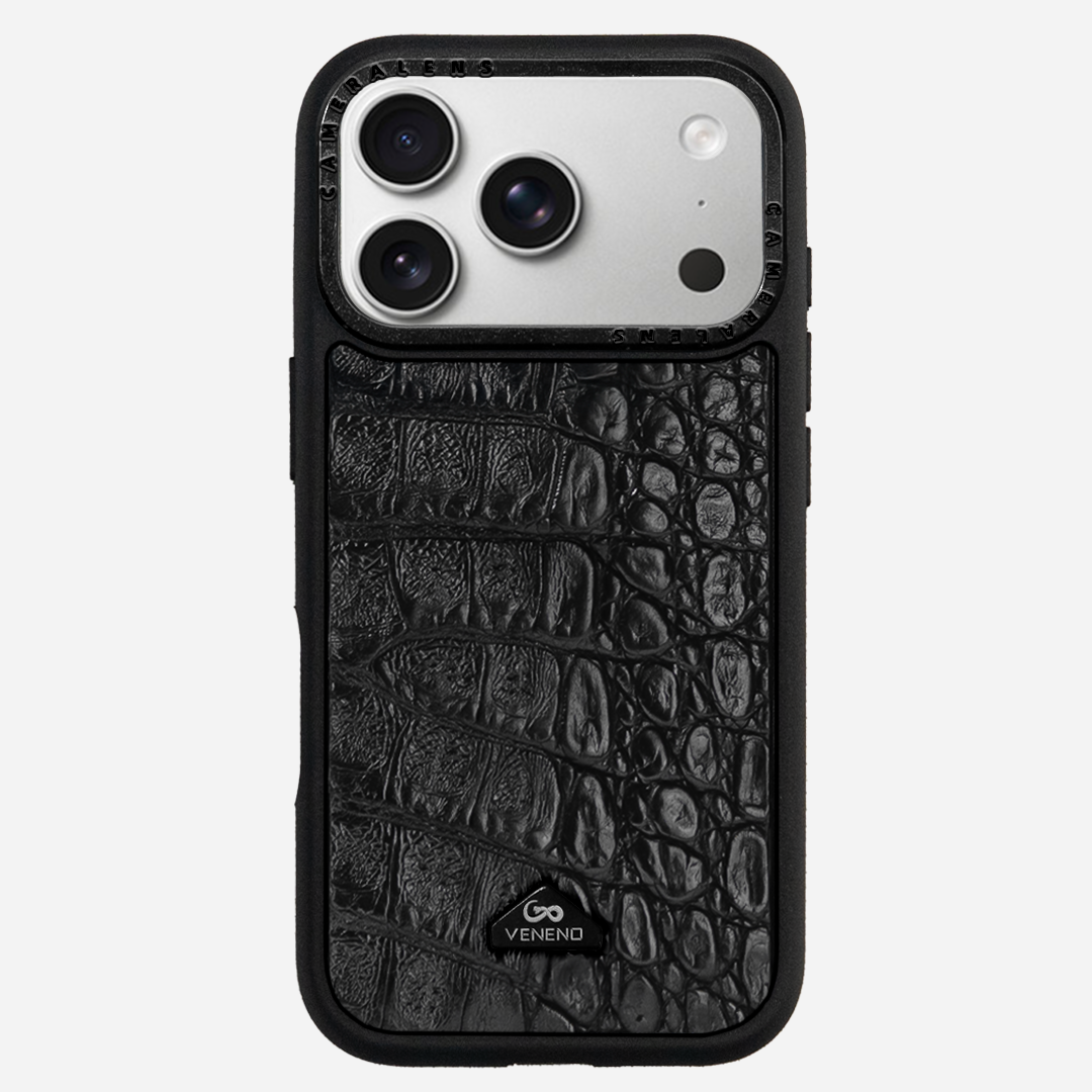 Funda iPhone 17 Pro Billionaire Croc Black