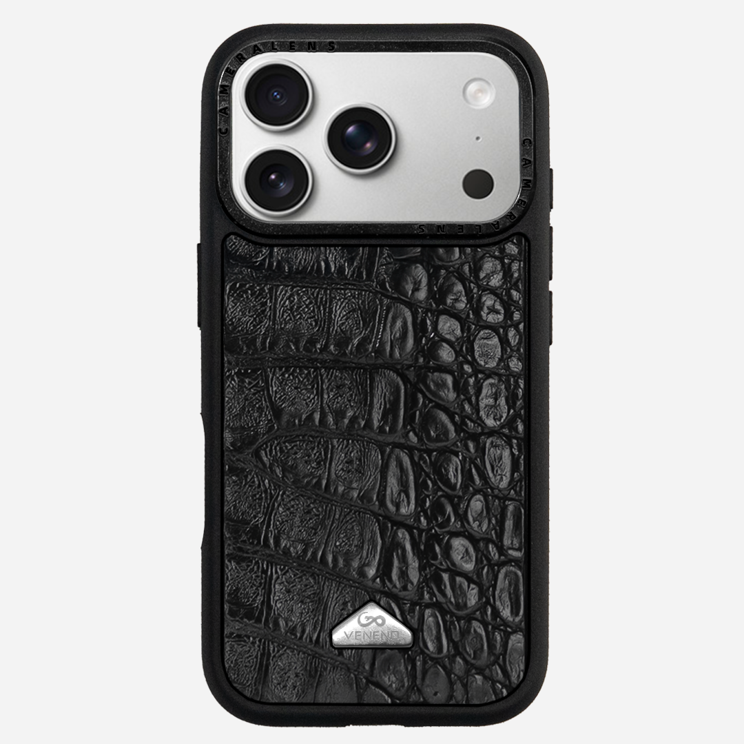 Funda iPhone 17 Pro Max Billionaire Croc Black