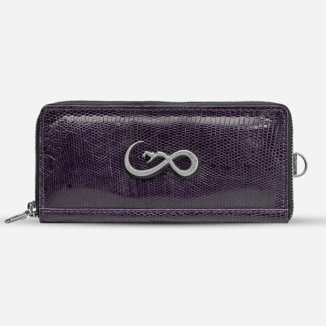 Cartera Larga "The Glam" Lizzard Purple