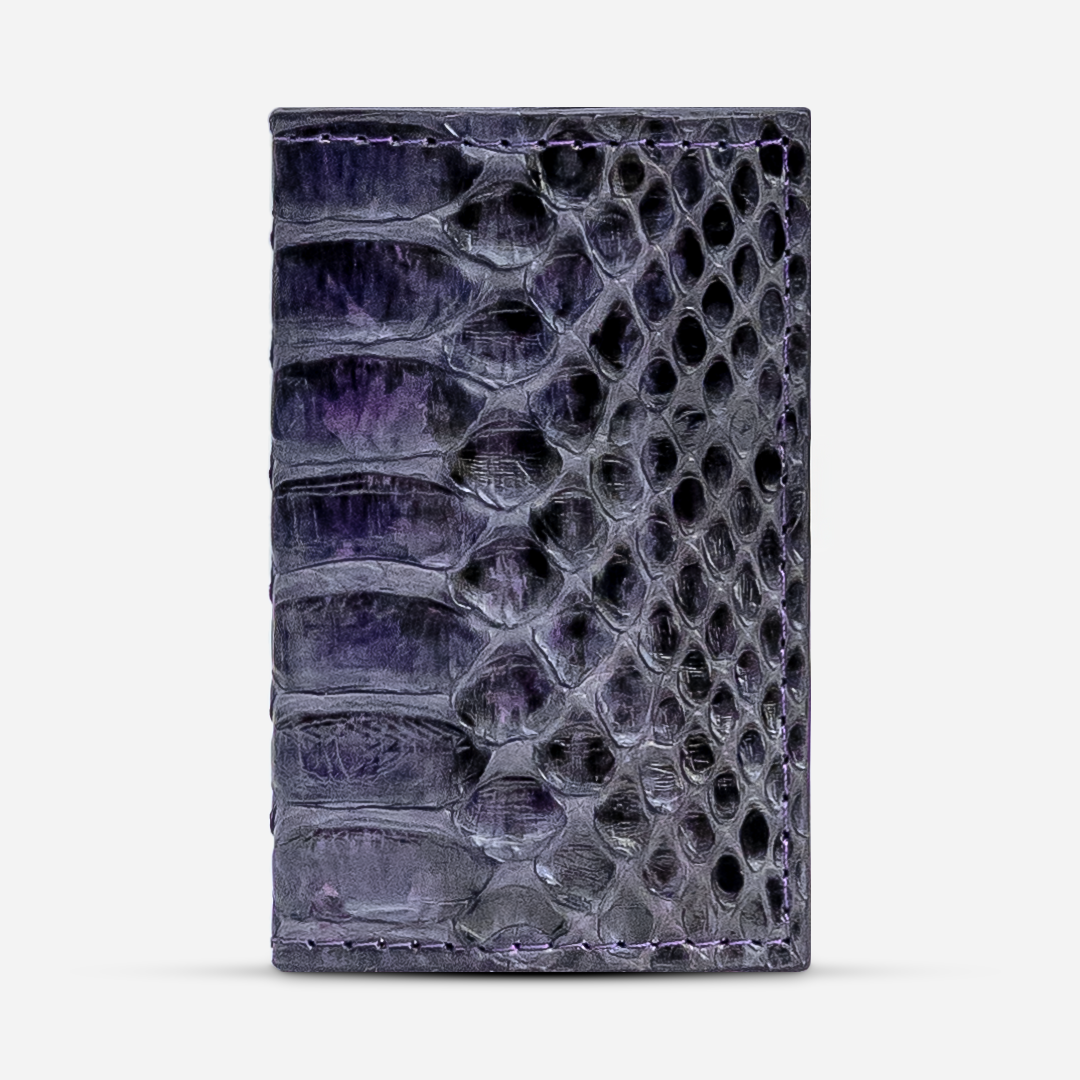 Tarjetero Vertical "Huracán" Python Purple