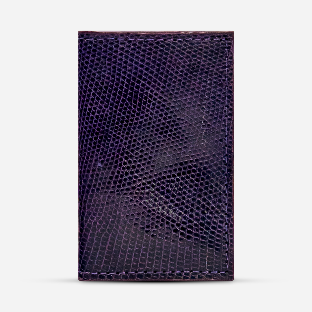 Tarjetero Vertical "Huracán" Lizzard Purple
