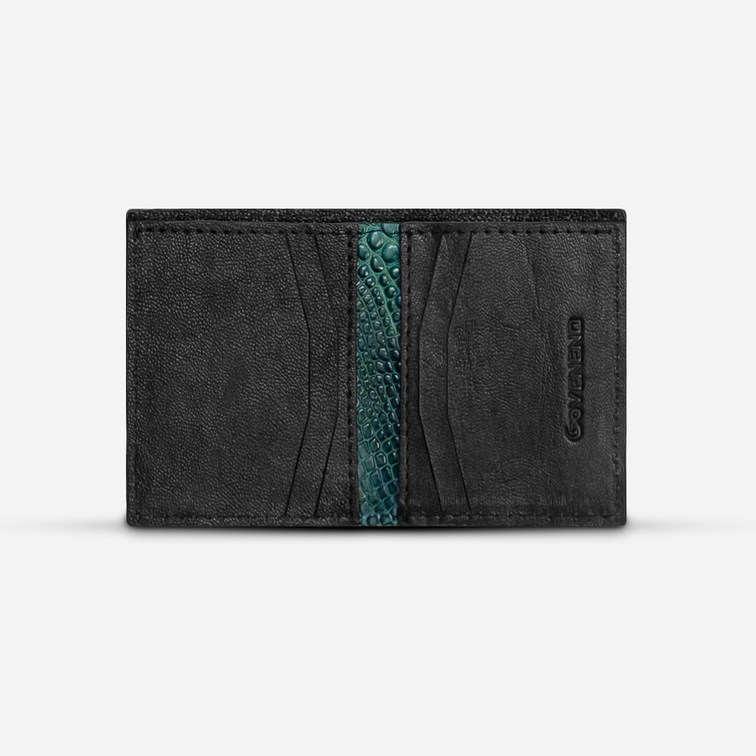 Cartera Compacta "The TIE" Billionaire Croc Noirest