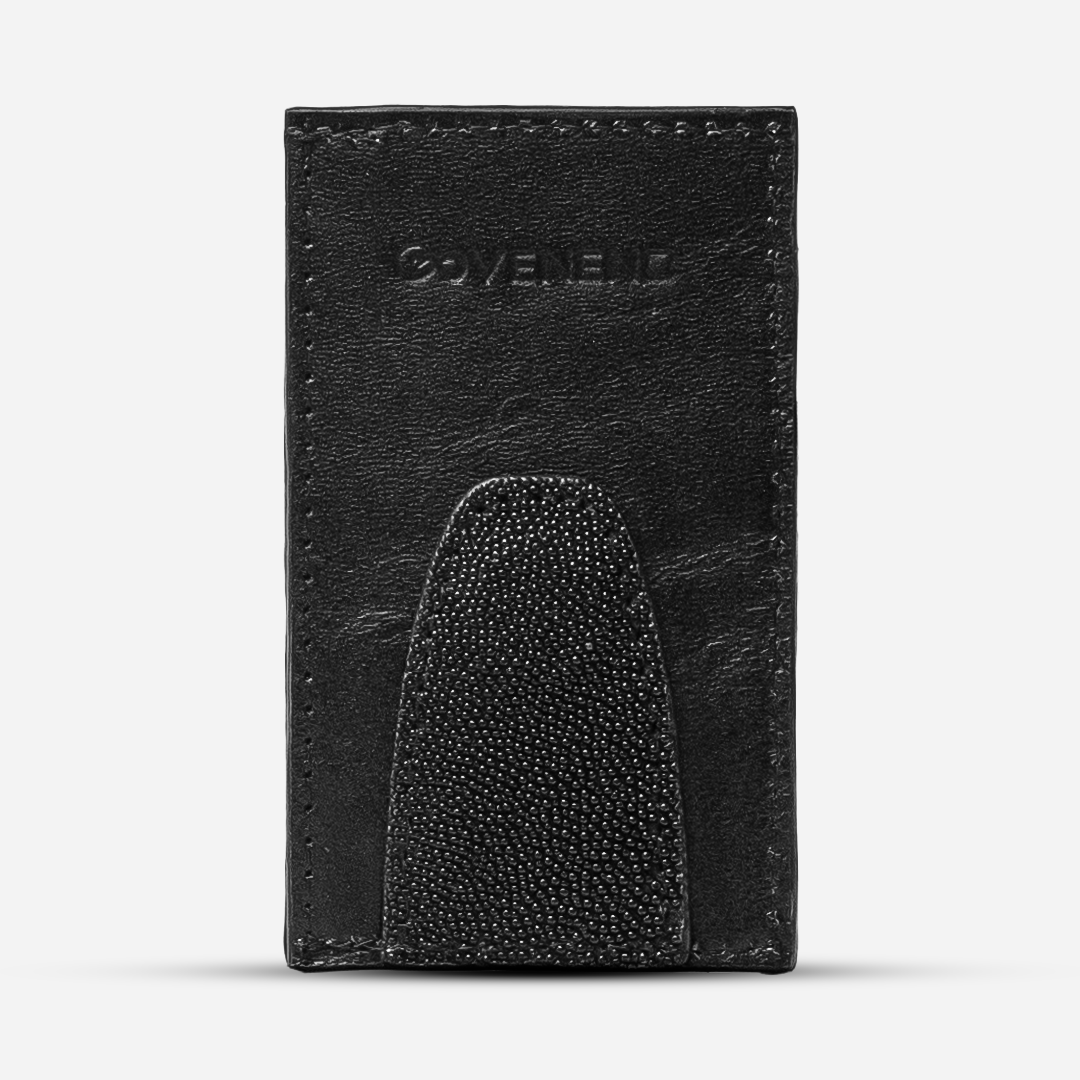 Tarjetero Vertical "The Fang" Lizzard Black