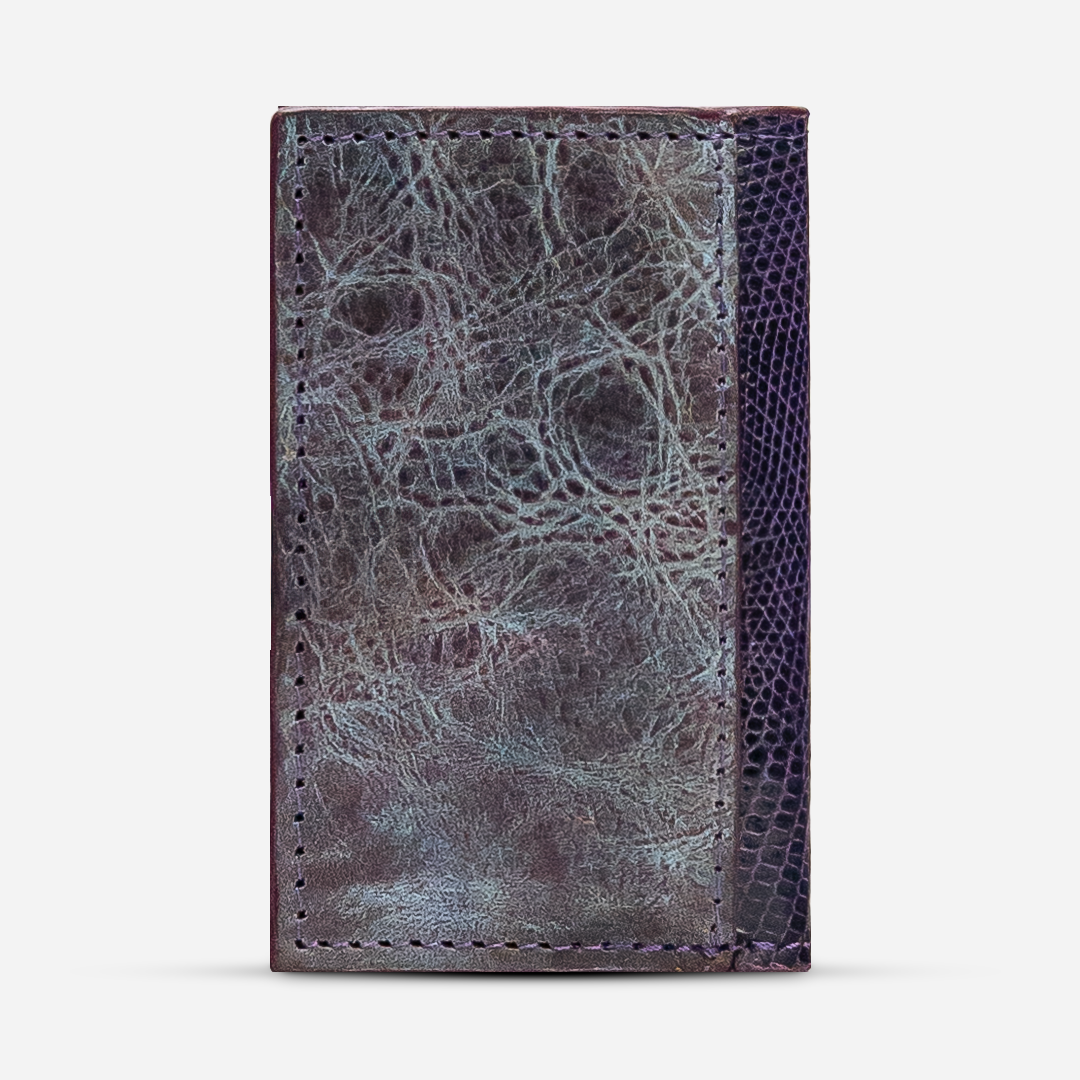 Tarjetero Vertical "Huracán" Lizzard Purple
