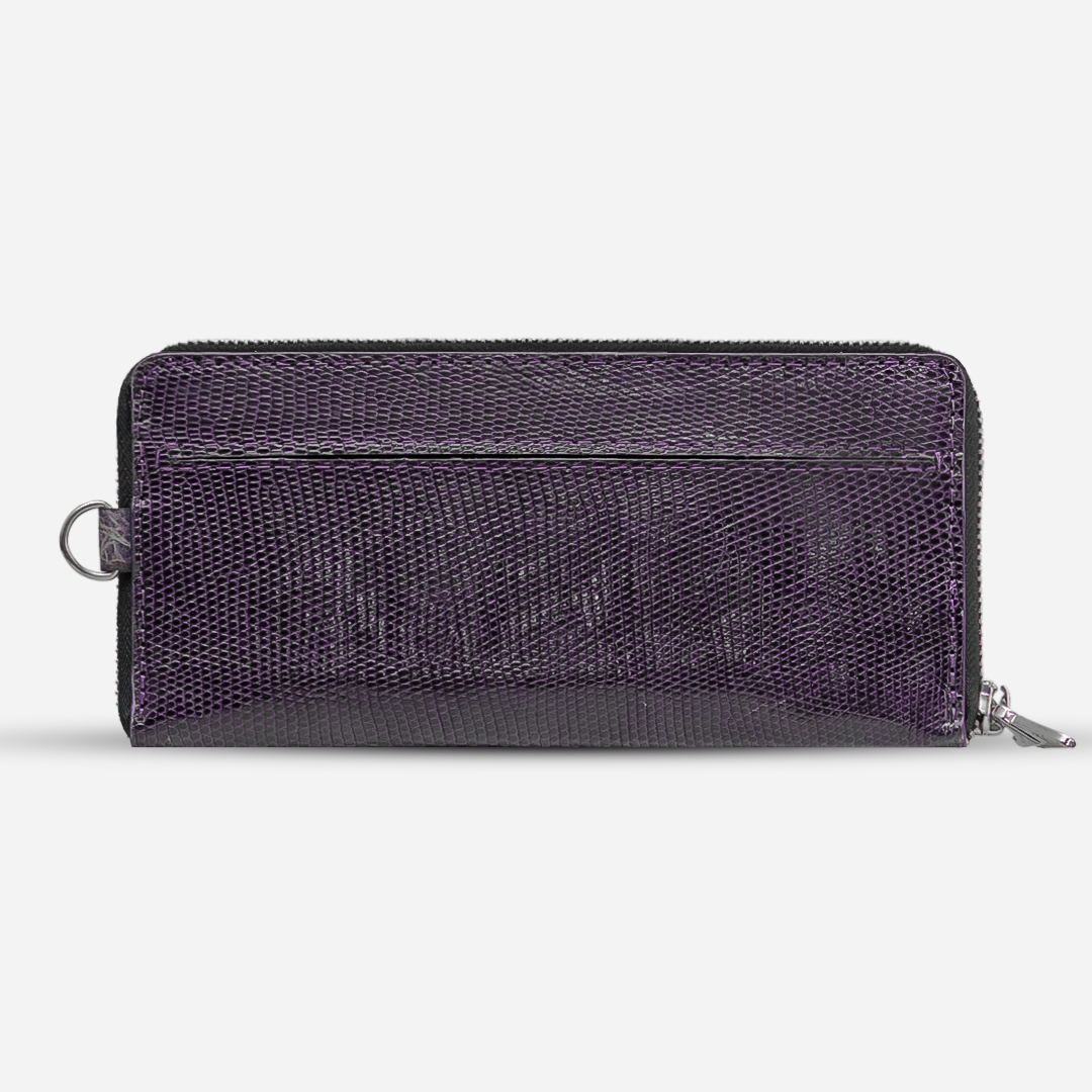 Cartera Larga "The Glam" Lizzard Purple