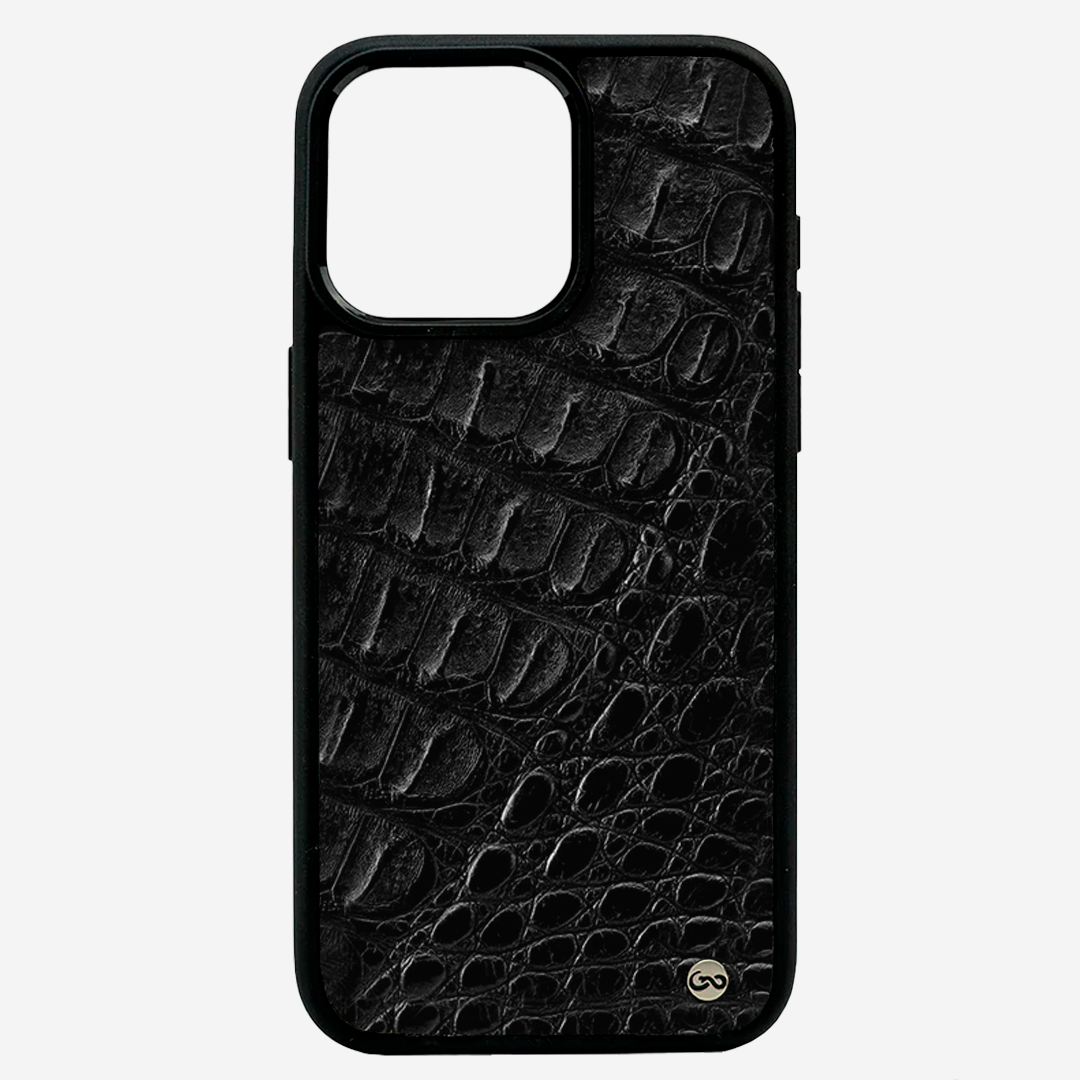 Funda iPhone 14 Pro Max Billionaire Croc Black