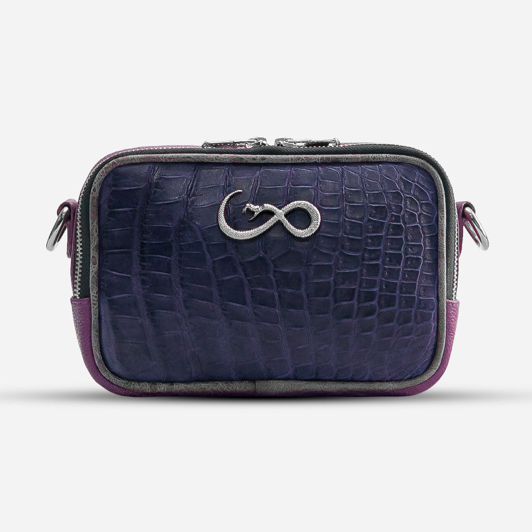 Bolso Mini "Aisha" - Billionaire Croc Purple