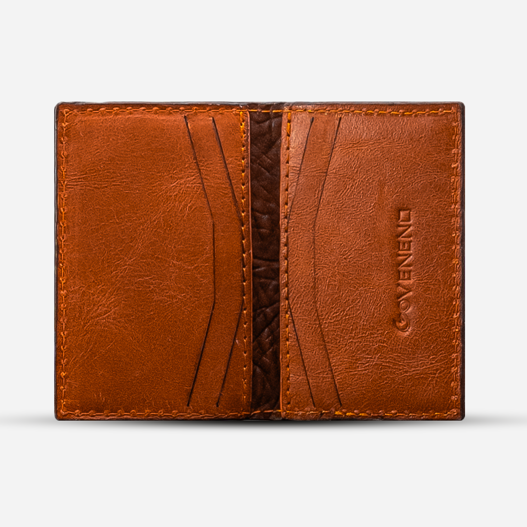 Tarjetero Vertical "Huracán" Rusted Bison