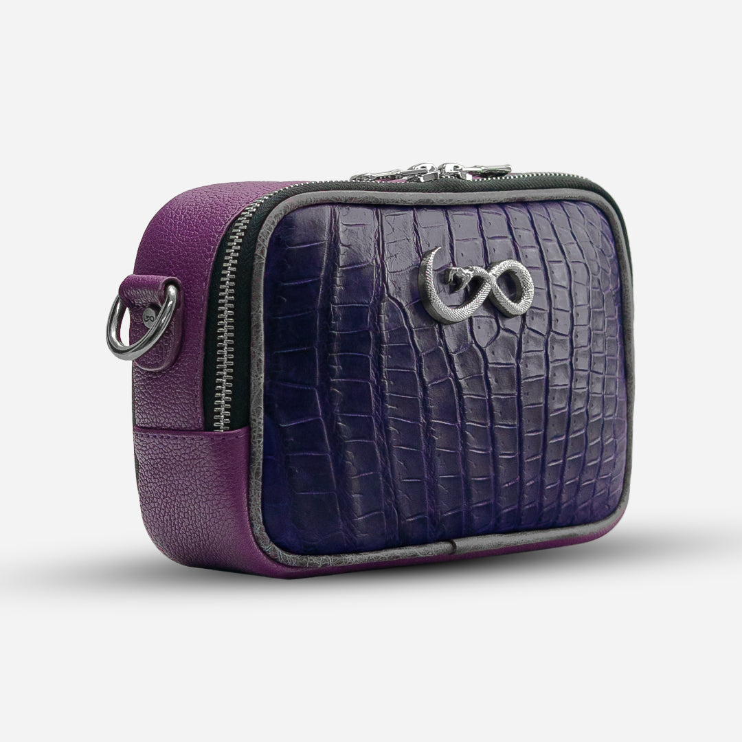 Bolso Mini "Aisha" - Billionaire Croc Purple