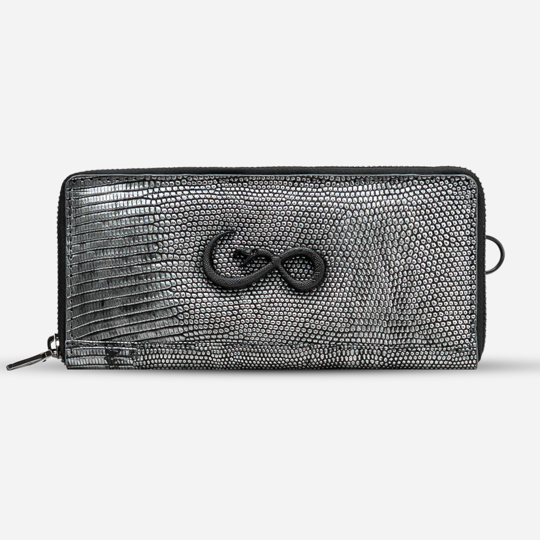Cartera Larga "The Glam" Lizzard Minuit