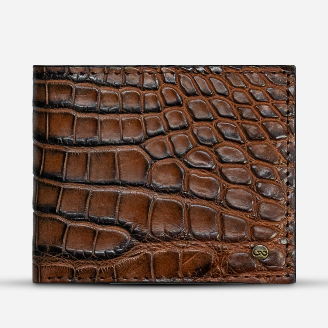 Cartera "The Grid" - Billionaire Croc Cognac