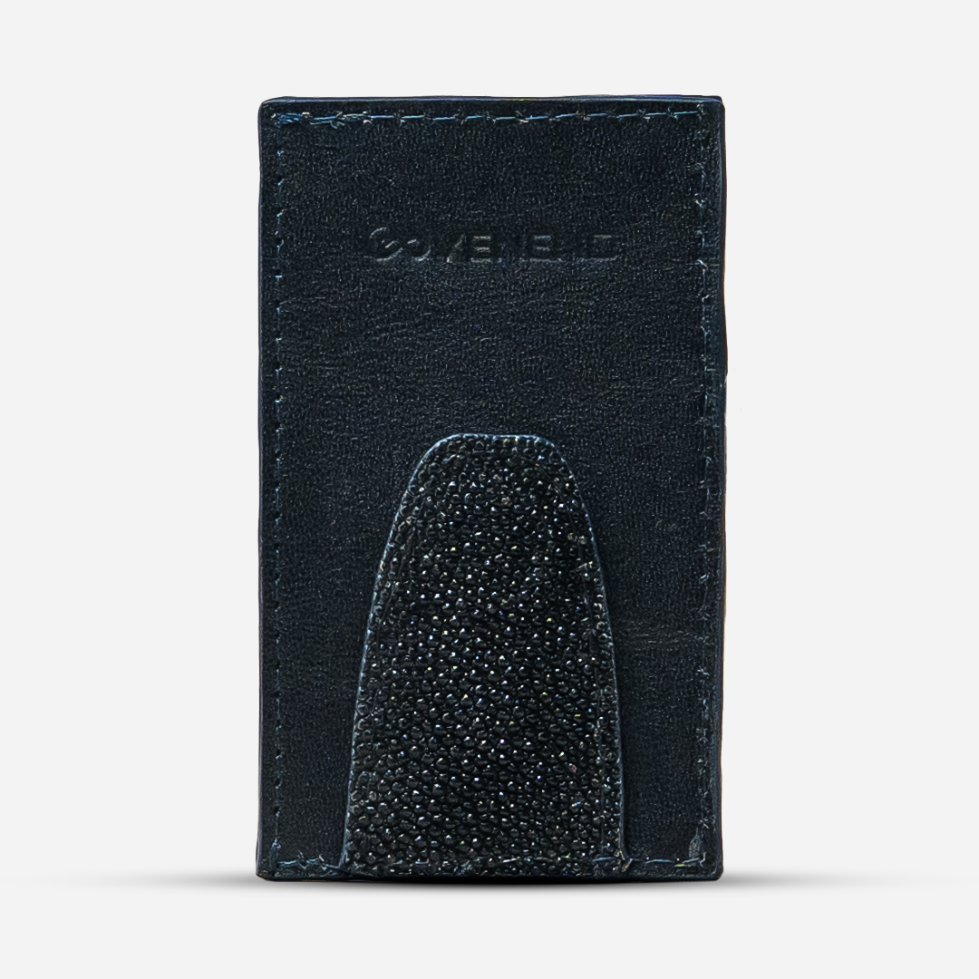 Tarjetero Vertical "The Fang" Billionaire Croc Navy Blue