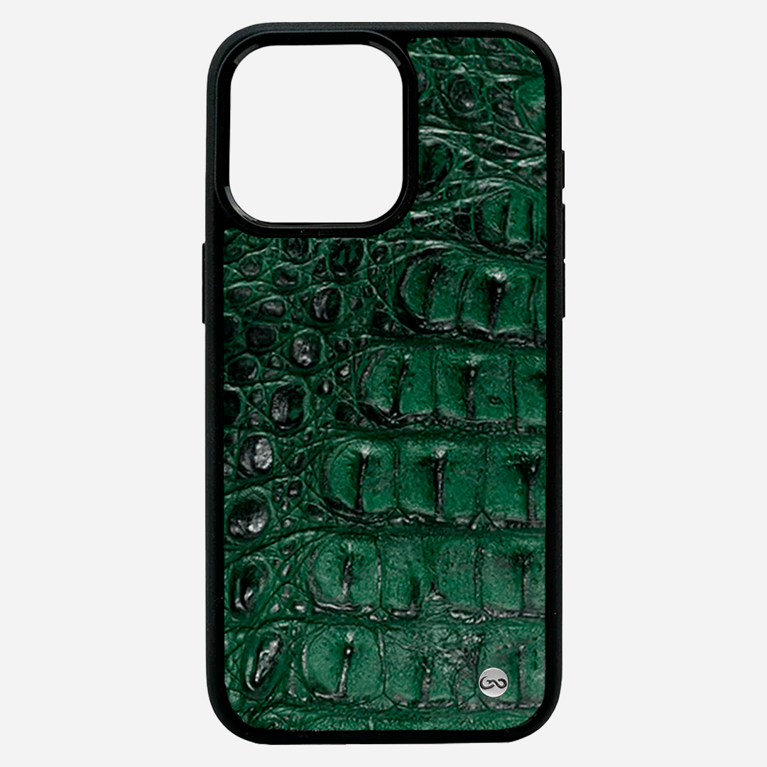 Funda iPhone 14 Pro Billionaire Croc Green