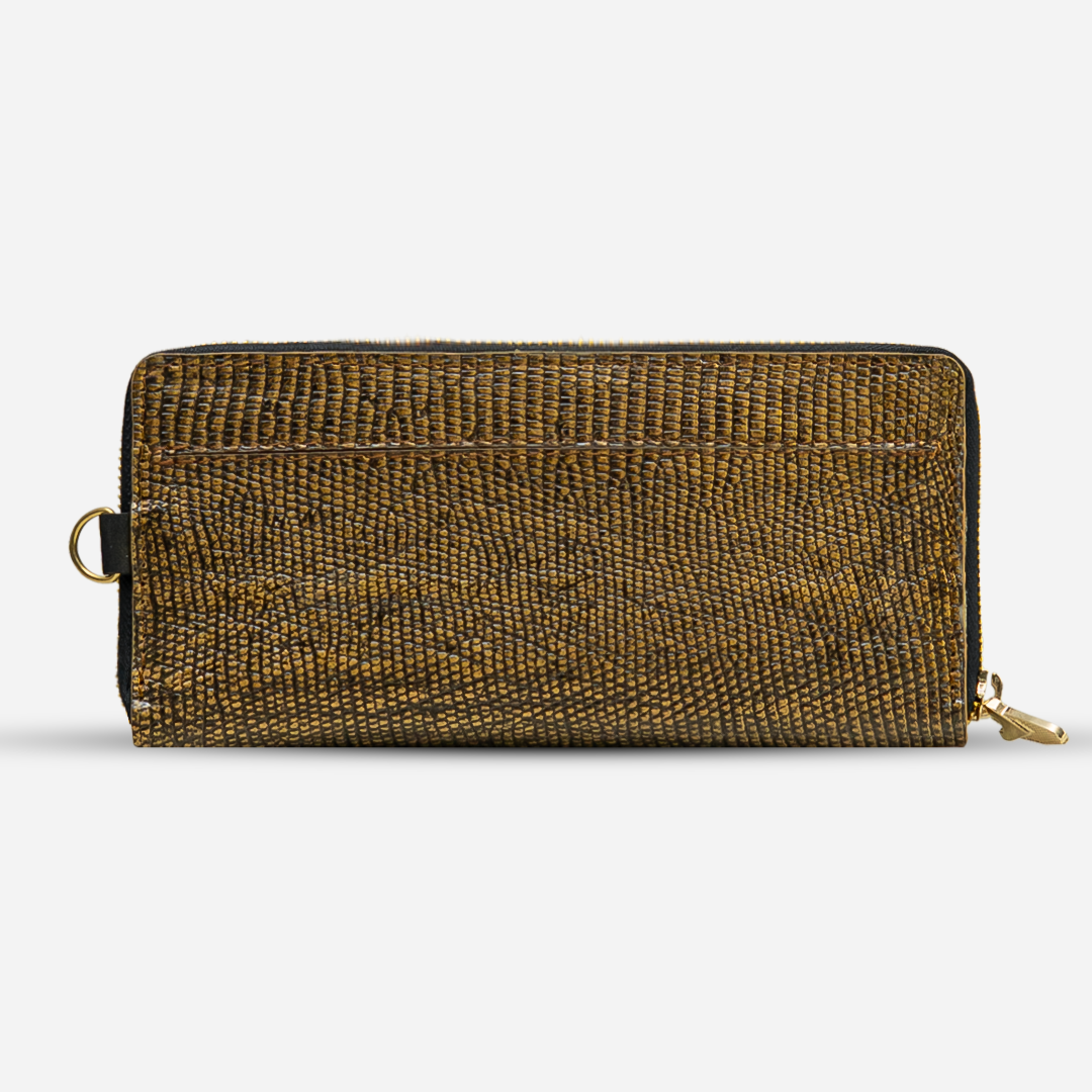 Cartera Larga "The Glam" Lizzard Golden