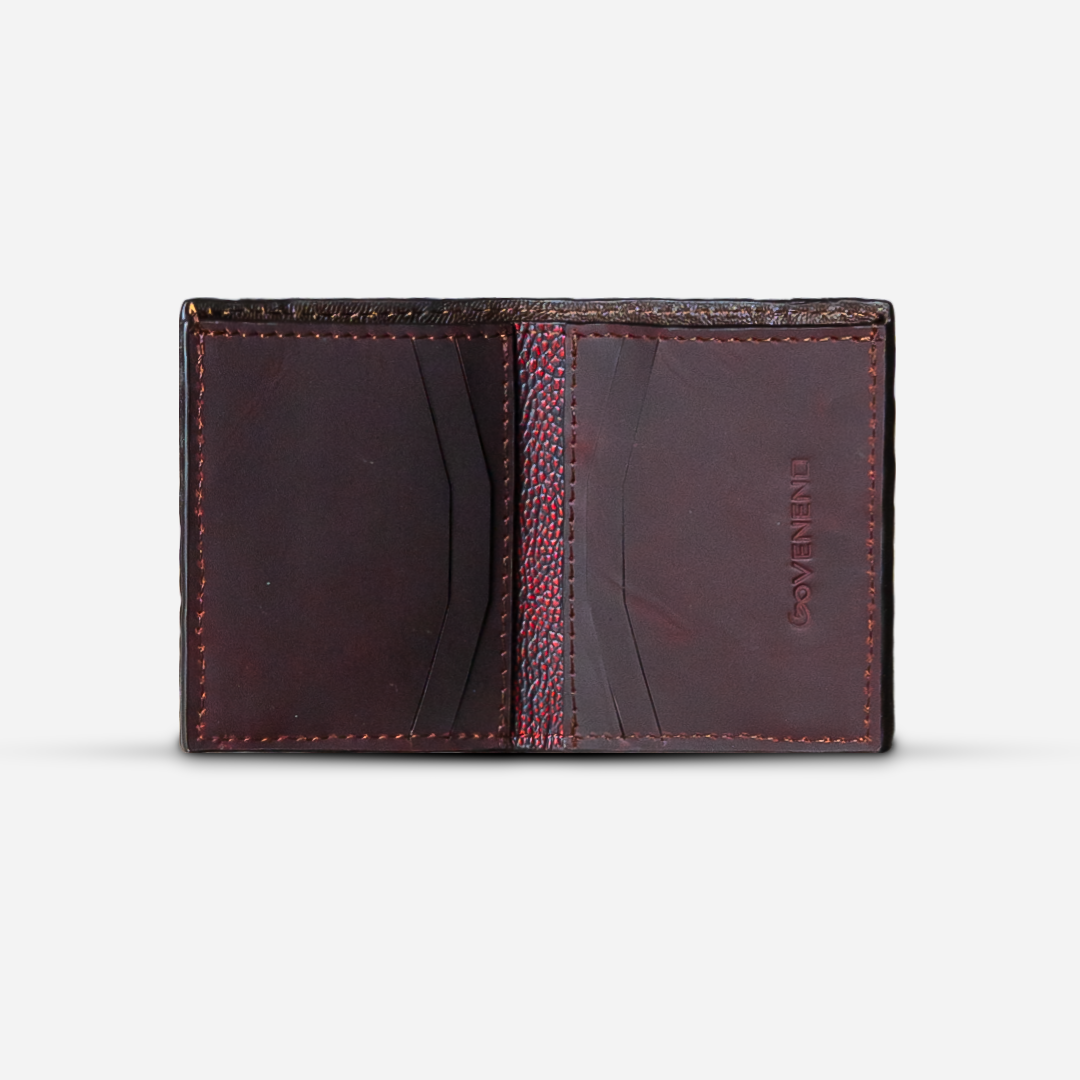 Cartera Compacta "The TIE" Billionaire Croc Russet