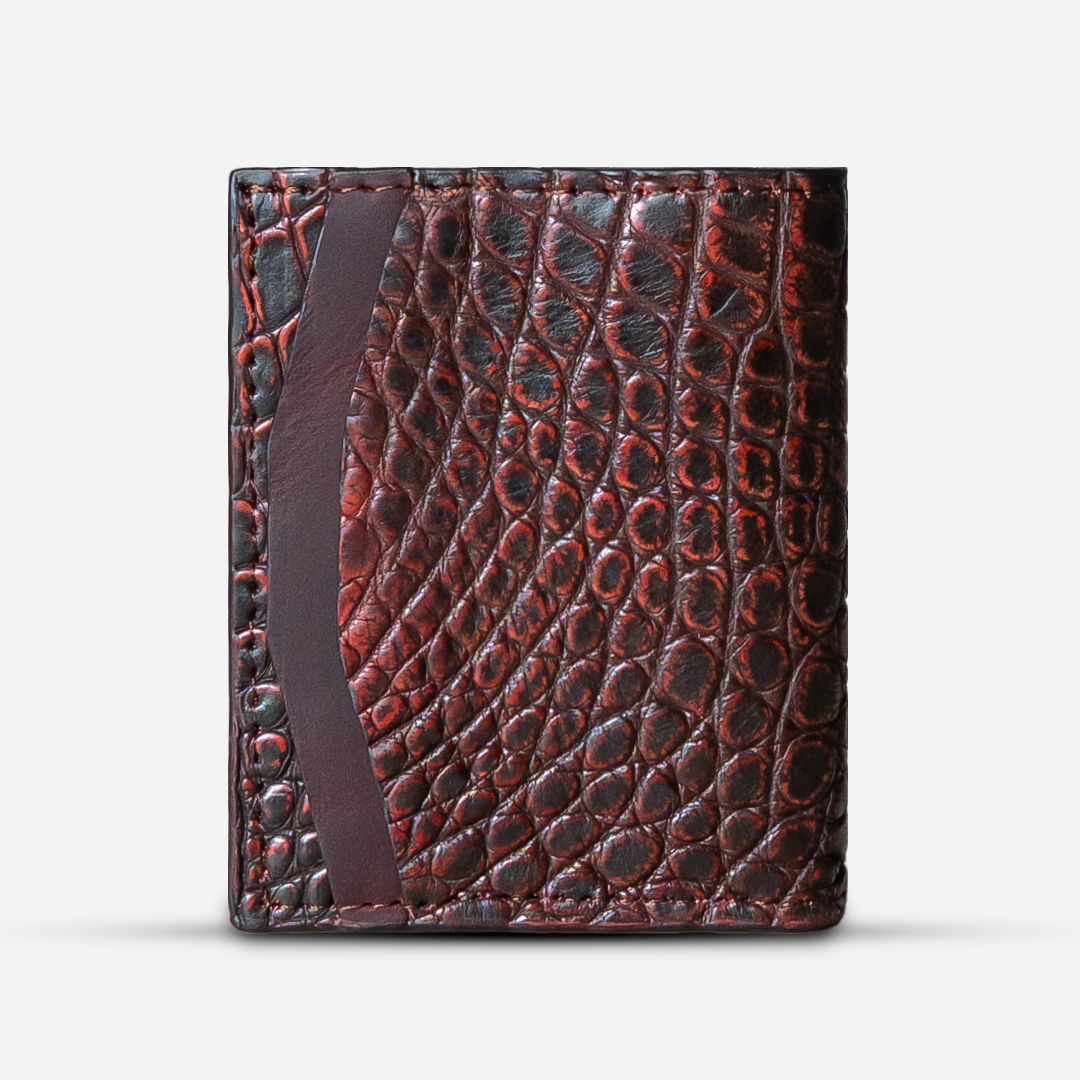 Cartera Compacta "The TIE" Billionaire Croc Russet