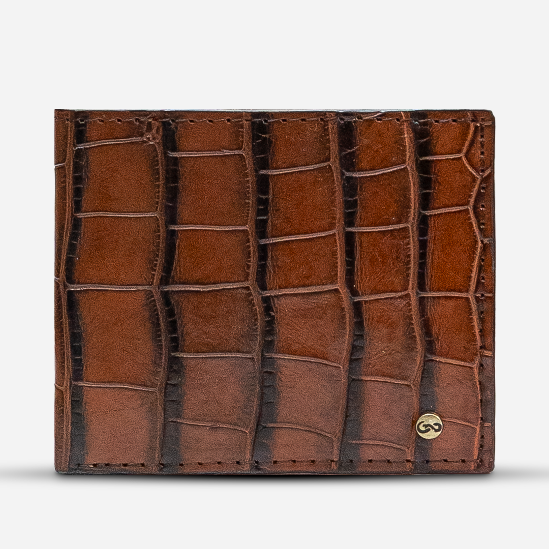 Cartera "The Grid" - Billionaire Croc Cognac