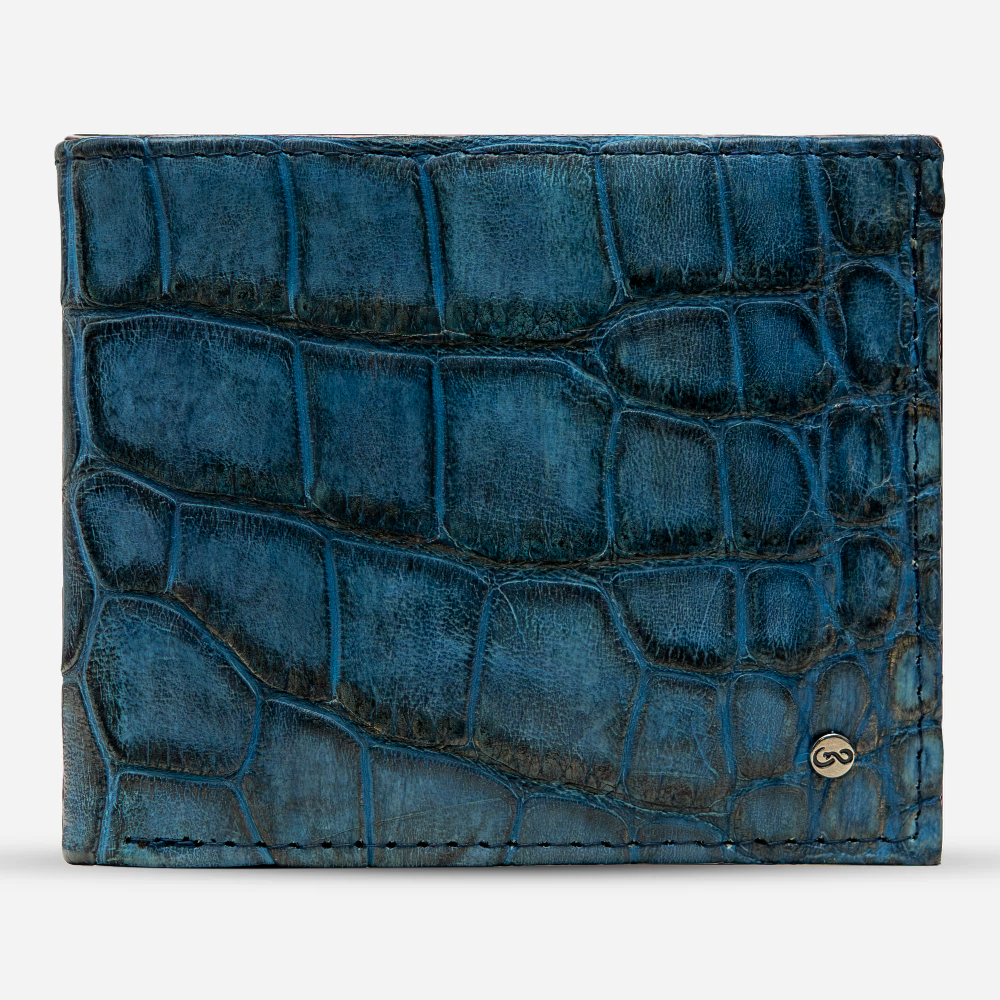 Cartera Grande "The Ambassador" - Billionaire Croc Tidal Blue