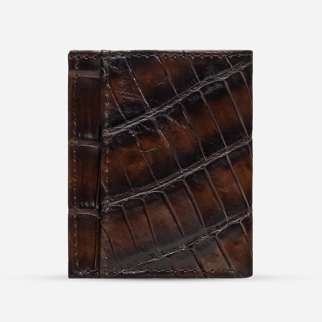 Cartera Compacta "The TIE" Billionaire Croc Brûlé