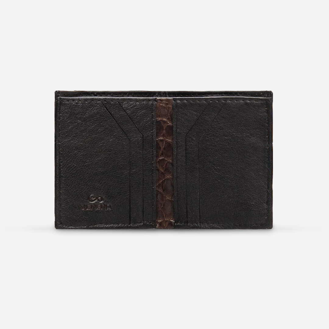 Cartera Compacta "The TIE" Billionaire Croc Brûlé