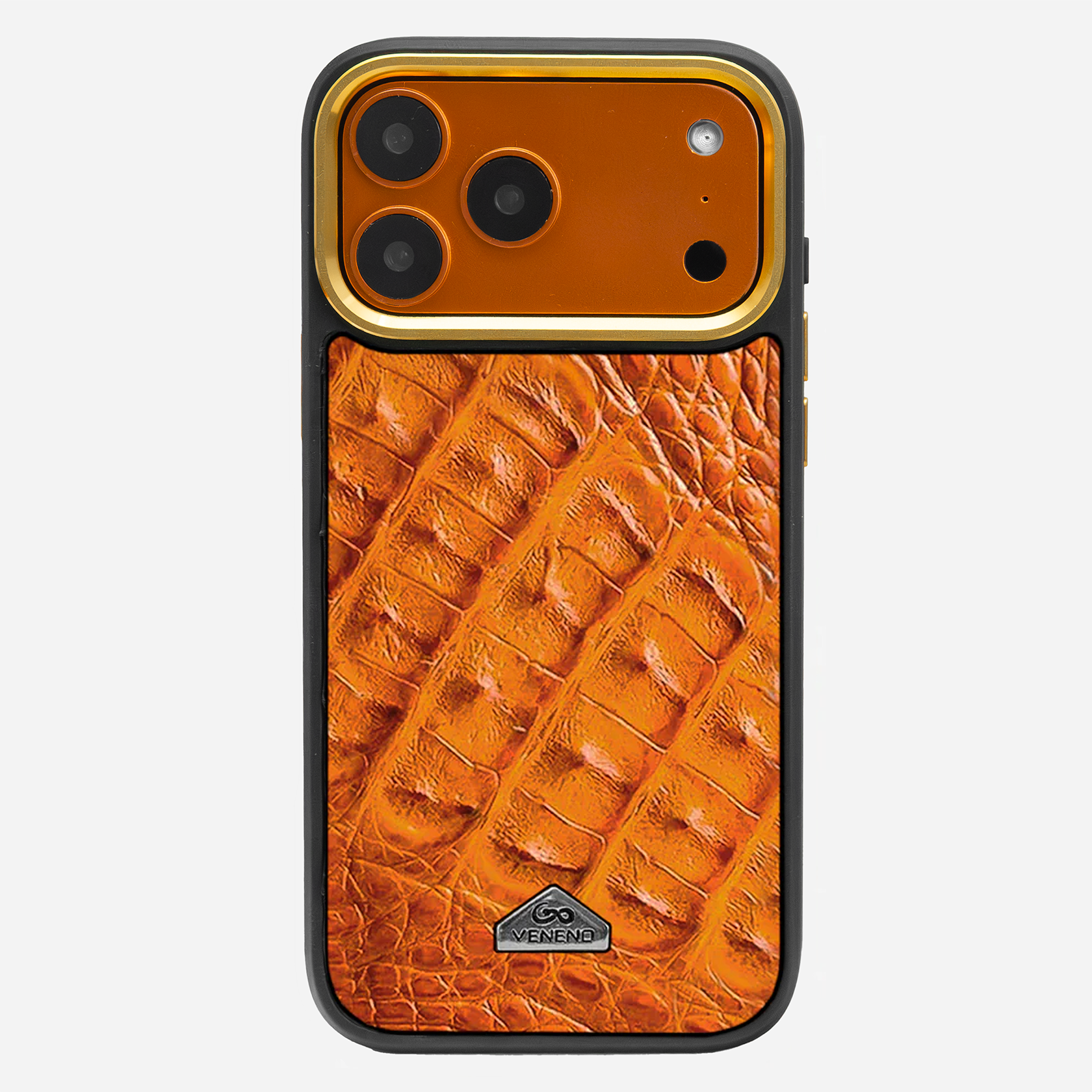 Funda iPhone 17 Pro Max Billionaire Croc Orange Sunset