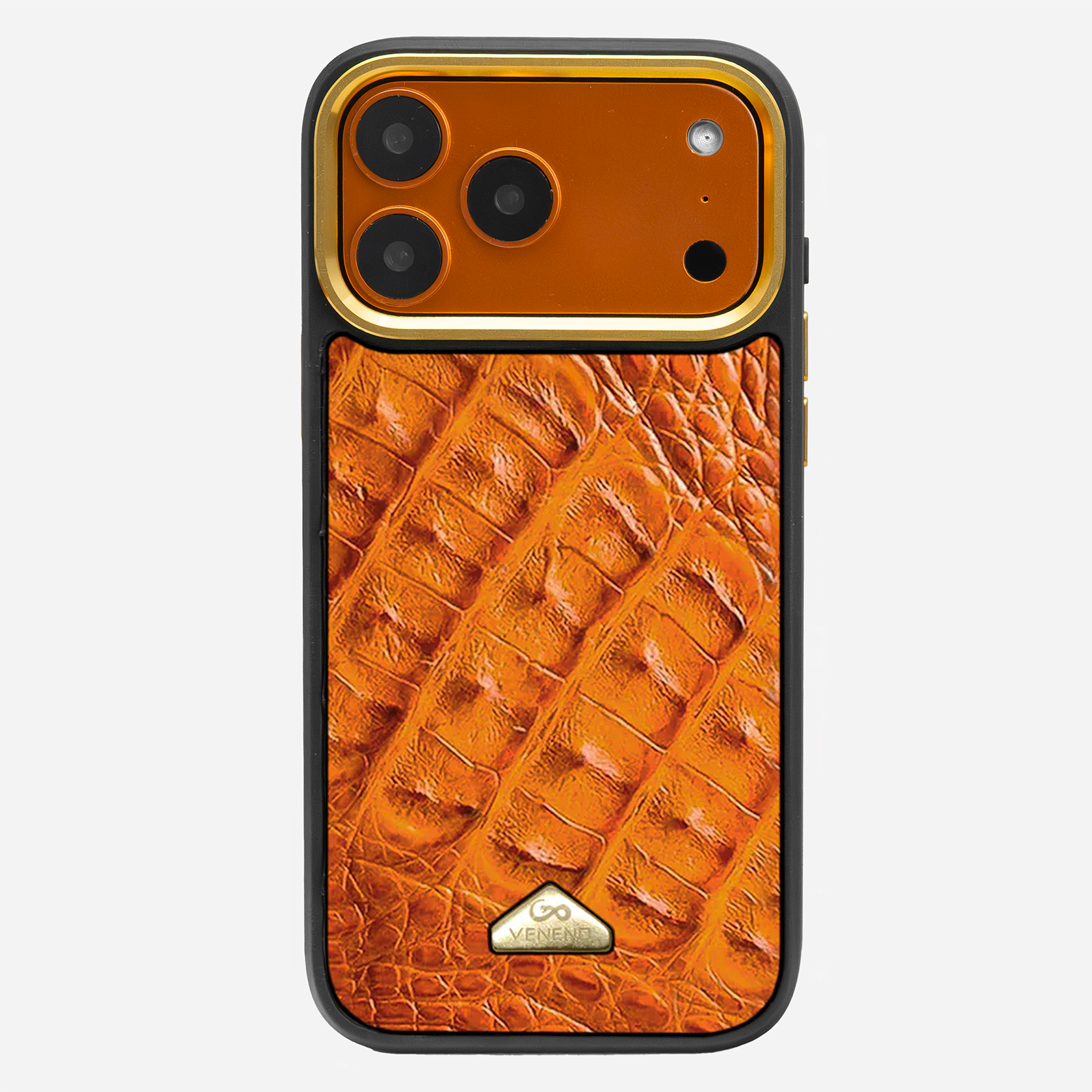 Funda iPhone 17 Pro Max Billionaire Croc Orange Sunset