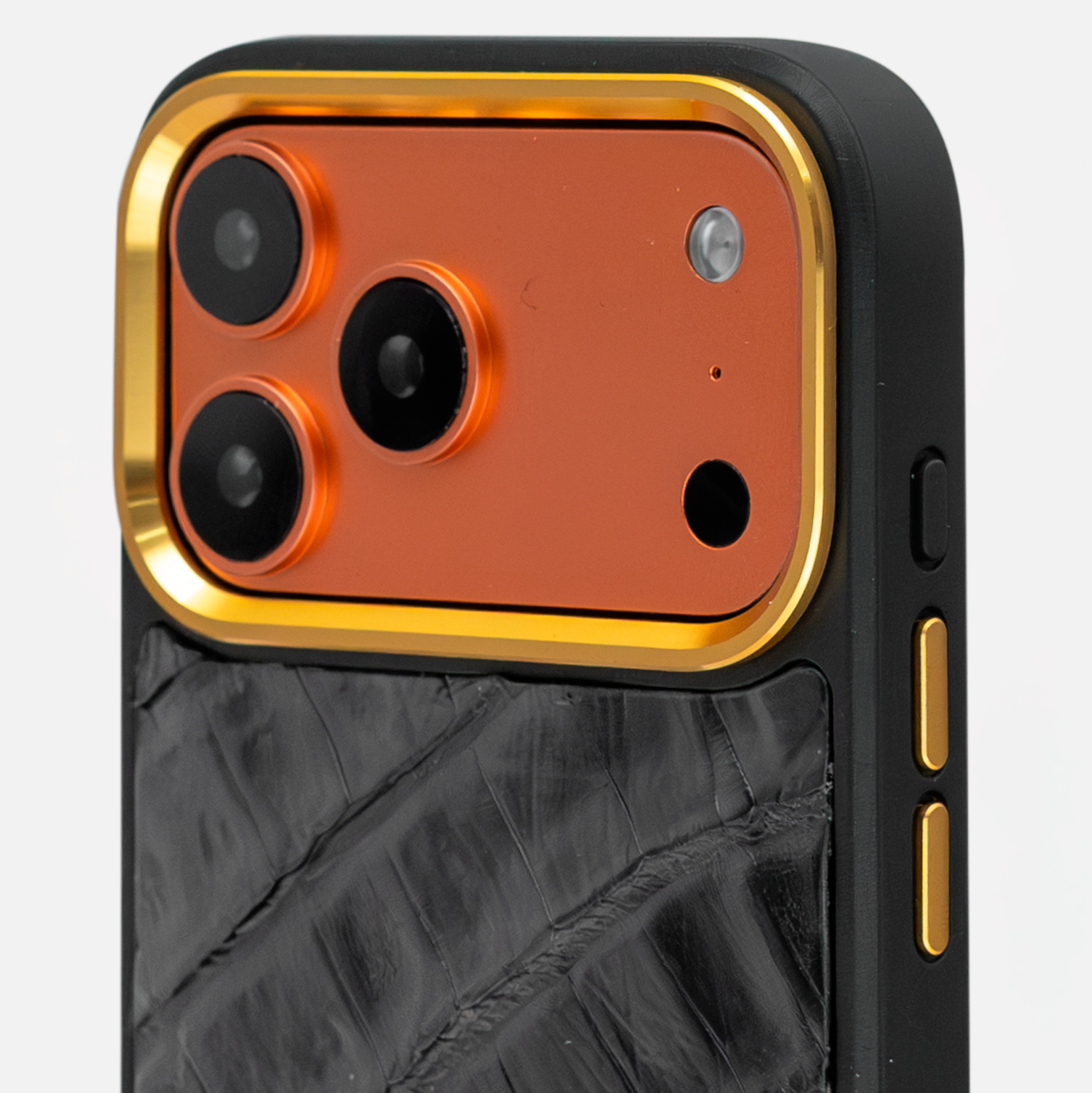 Funda iPhone 17 Pro Max Billionaire Croc Orange Sunset