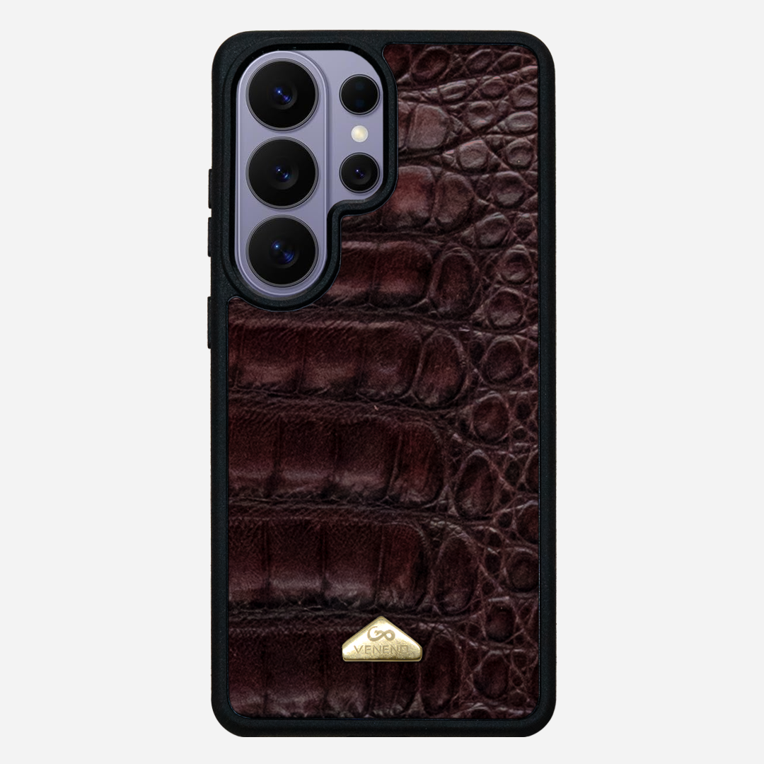 Funda S26 Ultra Illuminati Billionaire Croc Merlot