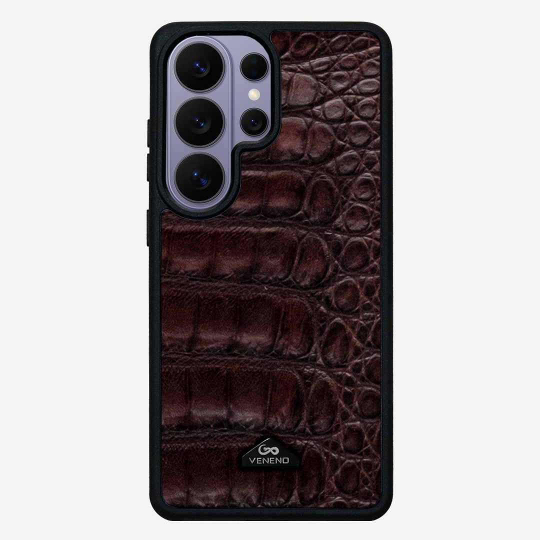 Funda S26 Ultra Illuminati Billionaire Croc Merlot