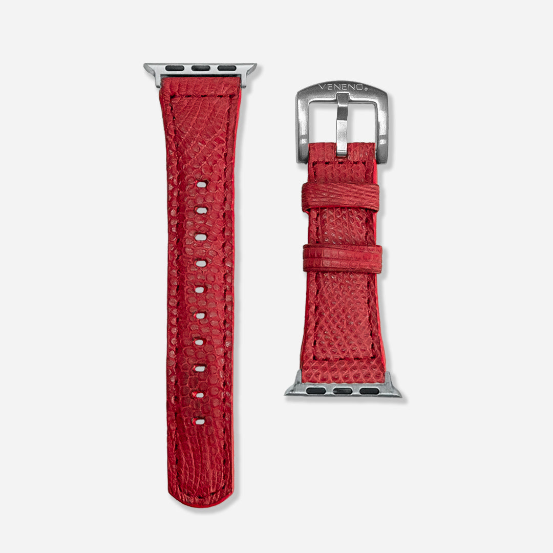 Extensible dama - Apple Watch Lizzard Scarlatto