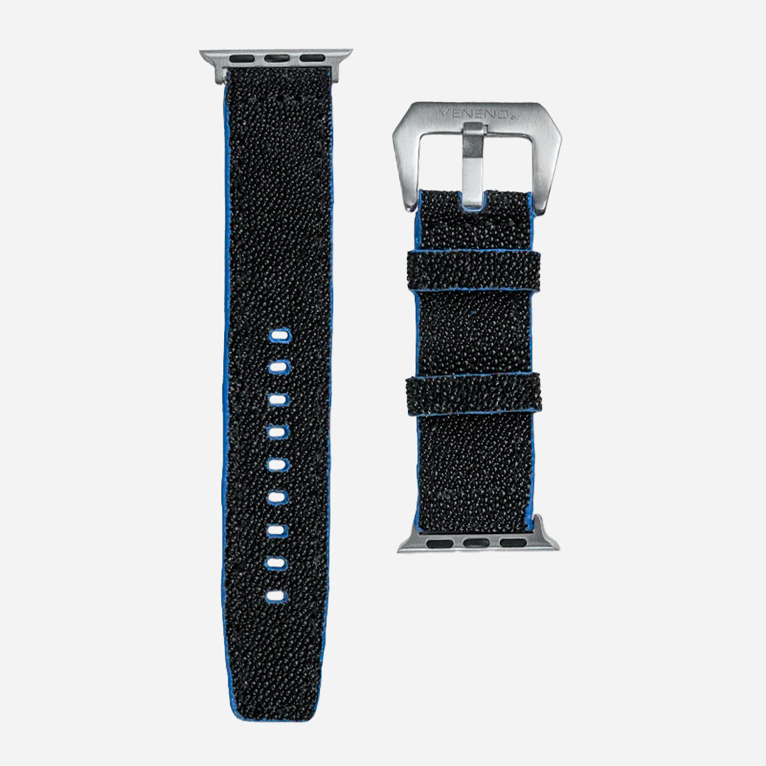 “Extensible Apple Watch 42/44/45 mm” Black- Blue