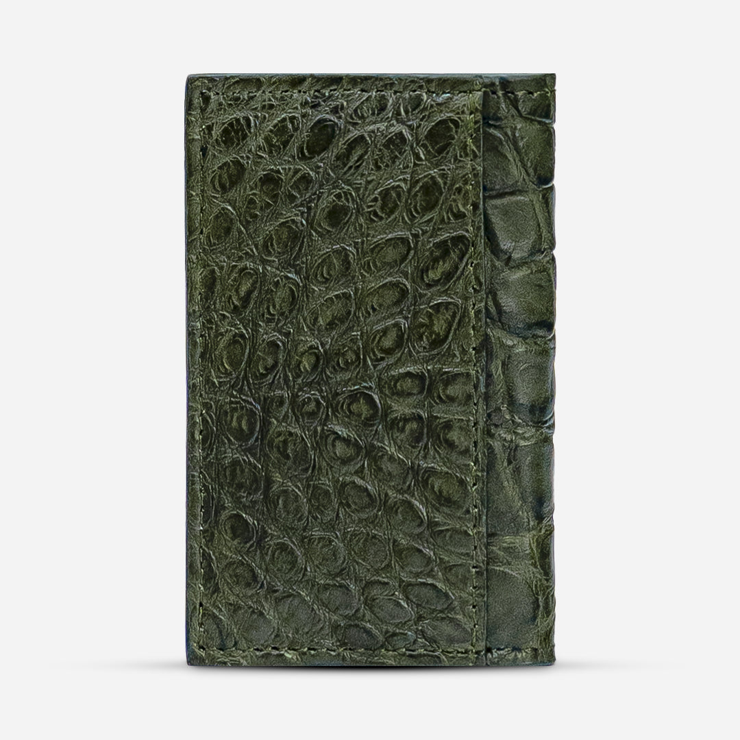 Tarjetero Vertical "Huracán" Billionaire Croc Olive